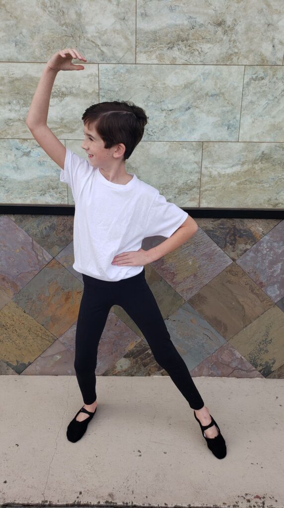 boy doing ballet poses