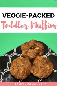 Looking for healthy breakfast ideas for toddlers? Check out these fruit-and-veggie packed muffins, with a taste your kids will LOVE. Get the recipe at TheSaltyMamas.com.