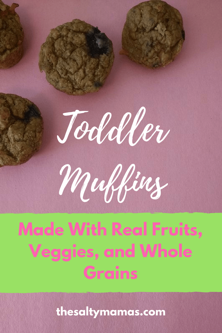These healthy toddler muffins are made with real fruits, veggies, and whole grains- and your kids will actually gobble them up! From thesaltymamas.com