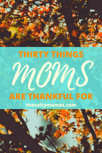 Thirty Things Moms are Thankful For