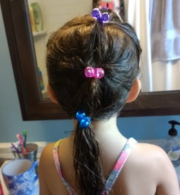 preschooler with tangled hair