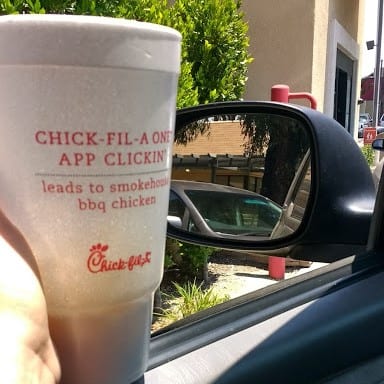 Looking for ways to save money at Chick-fil-A? These genius Chick fil A hacks will get you discounts- and even free items!- on a regular basis. Read our pro tips at thesaltymamas.com. #chickfila #chickfilahacks #savemoneyatchickfila