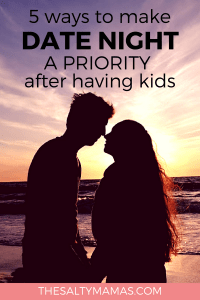 Afte kids, date night is more important than ever! Five tips to help! #datenight #datenightafterkids #datenightideas #easydateideas #cheapdateideas #datingwithkids #datingafterkids #dateyourhusband #howtodateyourhusband #maketimeforhusband #howtomaketimeforyourhusband #dating #fundatenight #easydatenight 