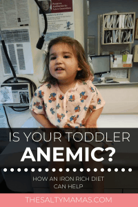 So you found out your baby or toddler is anemic- now what? Tips on how to sneak more iron into their diet at TheSaltyMamas.com. #babyanemia #toddleranemia #ironrichdiet #ironrichfoods #ironrichfoodsfortoddlers #momlife #oneyearappointment #oneyeardoctorsappointment #oneyearblooddraw #anemia #anemiadiet