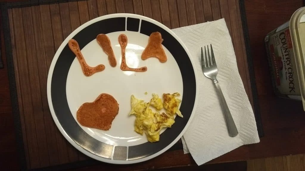 pancakes shaped like letters