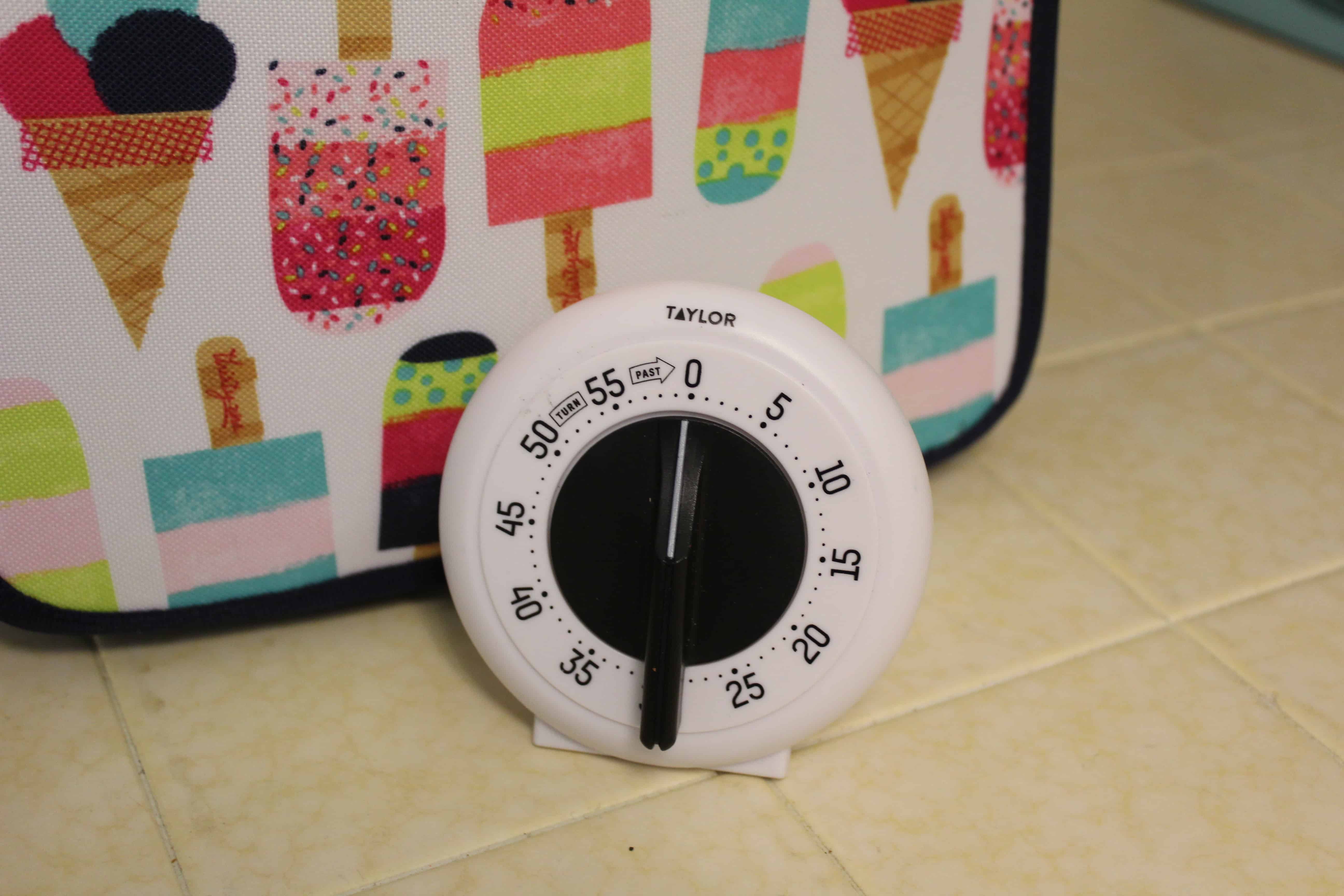 a kitchen timer for timing homework breaks