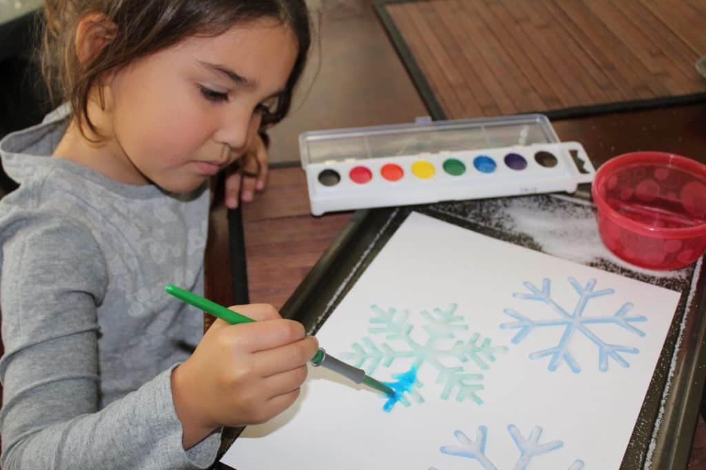 Snowflake salt painting a winter themed project you ll love the