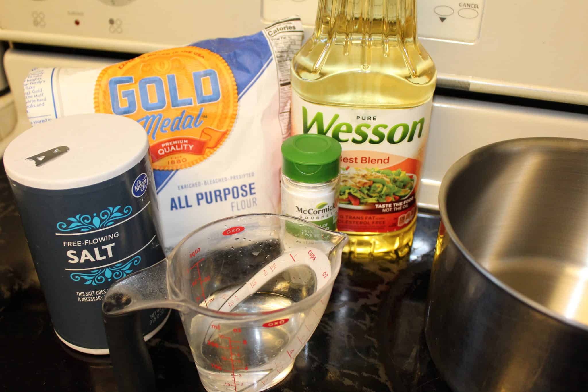 ingredients for homemade playdough recipe