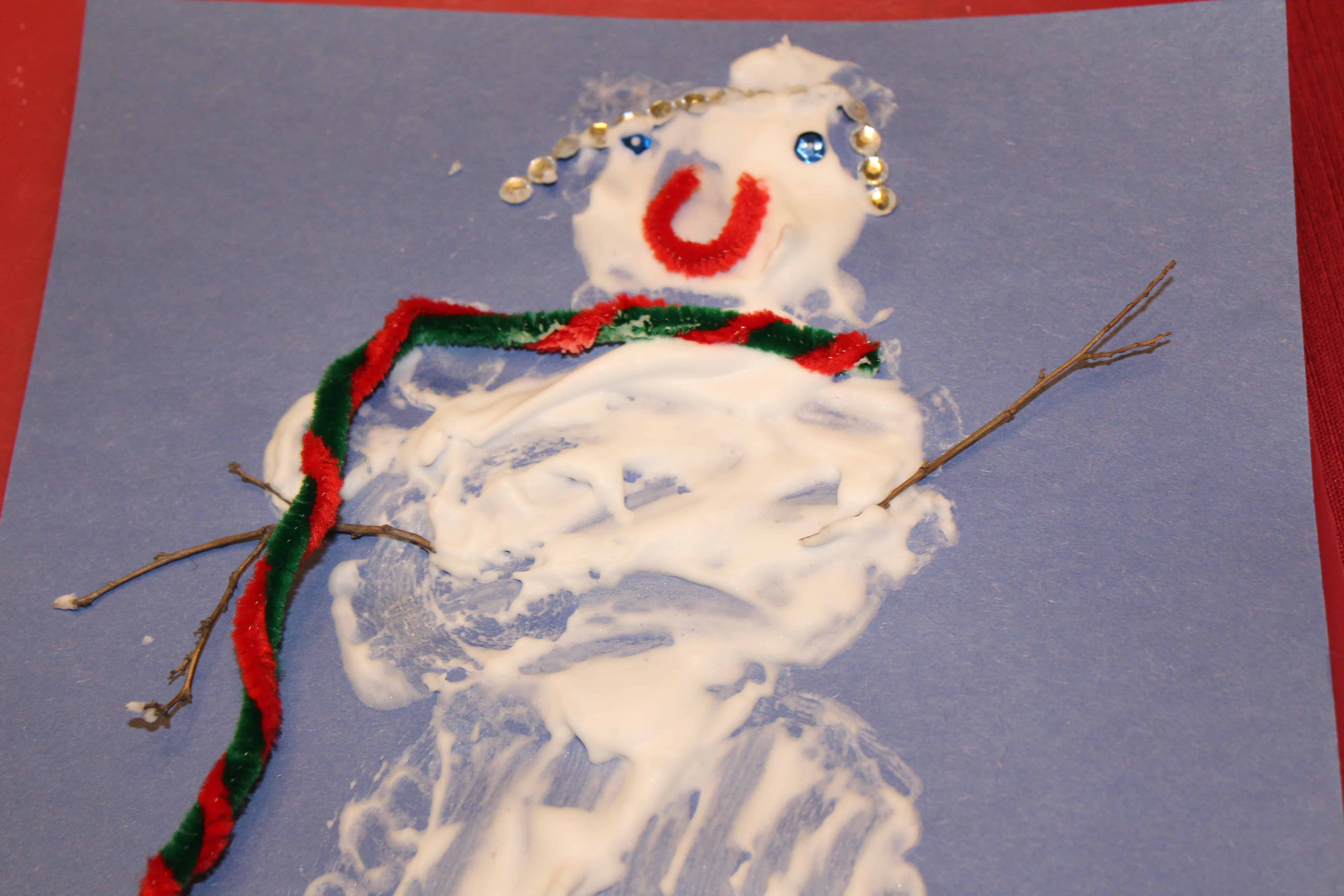 How to Make a Puffy Paint Snowman Kids Craft