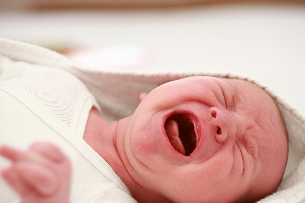 newborn baby crying