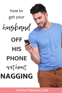 It's hard to get the Daddies to focus sometimes, so here are some helpful tips to get him of his phone - without nagging! #screenfree #newyearsresolutions #marriedlife #phoneaddiction #howtogetoffthephone #howtostoptexting #selfcare #timetorelax #howtorelax #relaxingtogether