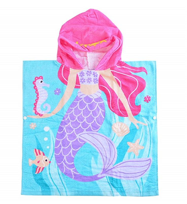 Mermaid hooded cozy towel