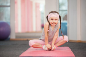 child doing yoga videos