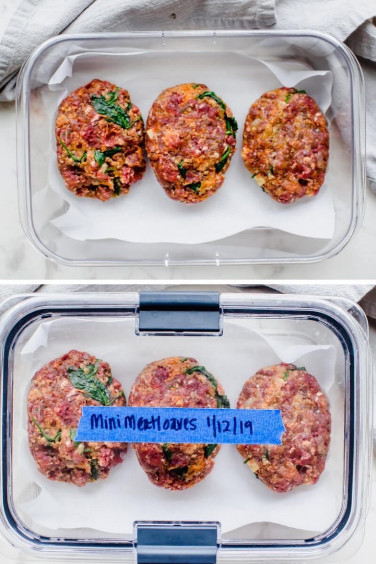 mini meatloaves ready for the freezer