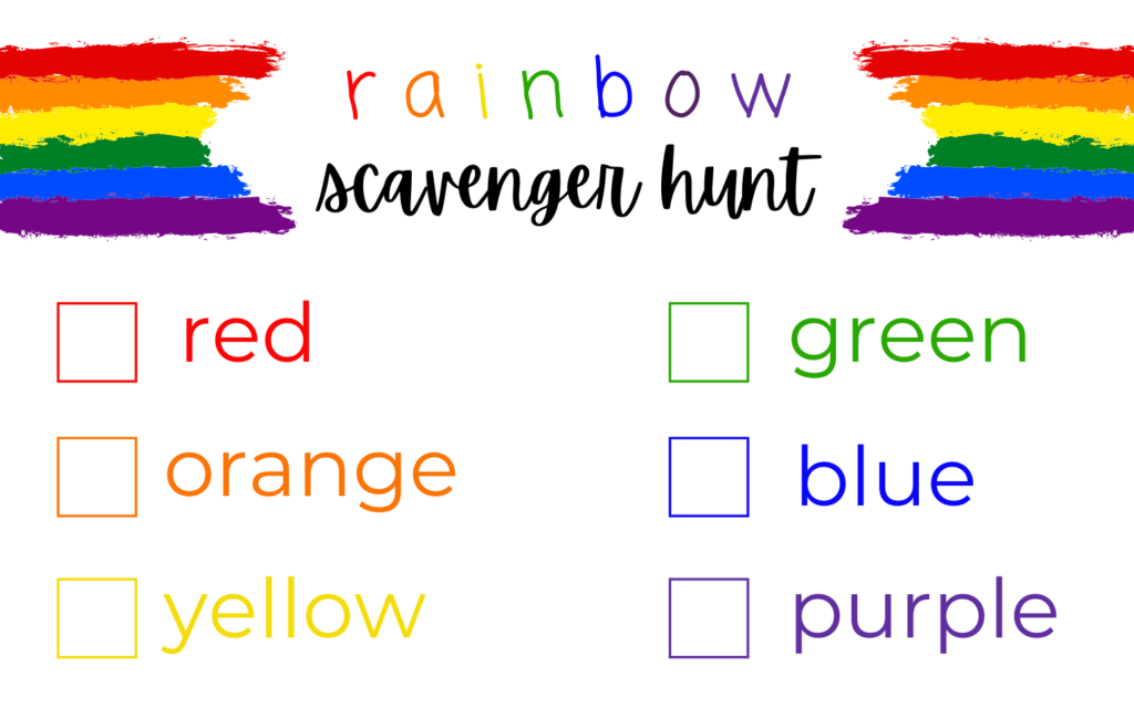 checklist with rainbow colors
