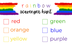 checklist with rainbow colors