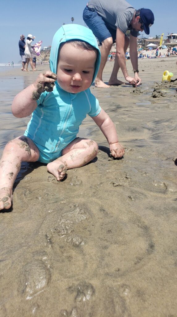 baby in a rash guard