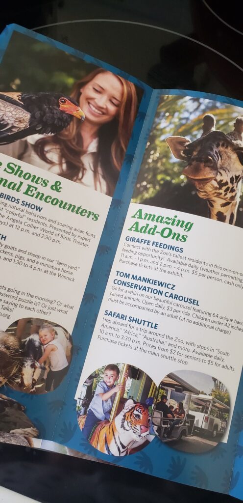 zoo travel pamphlet