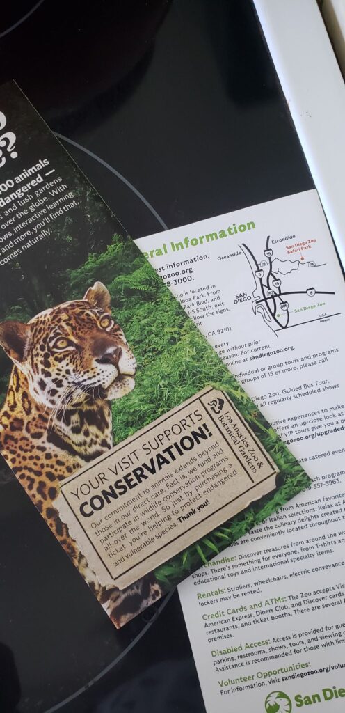 san diego zoo brochure