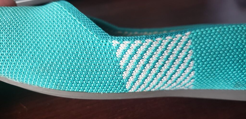 textured side of a rothys shoe