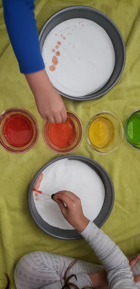 rainbow colored vinegar