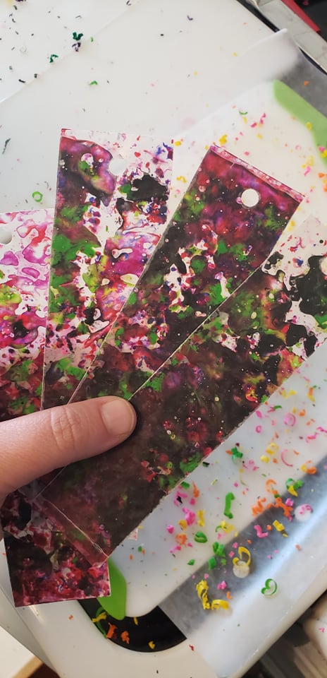 Wax Paper Crayon Art