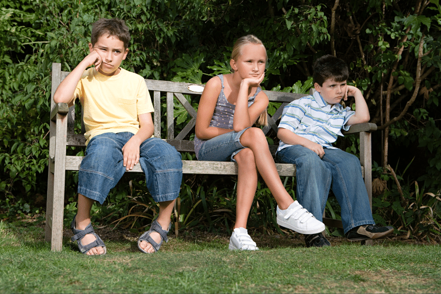 kids looking bored