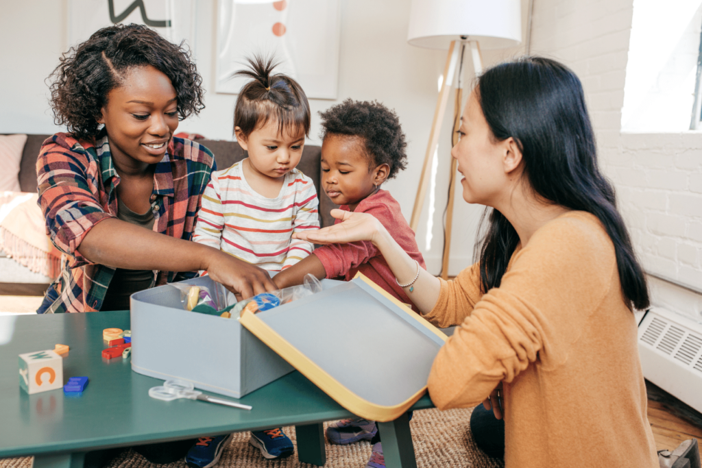 moms and kids having a playdate