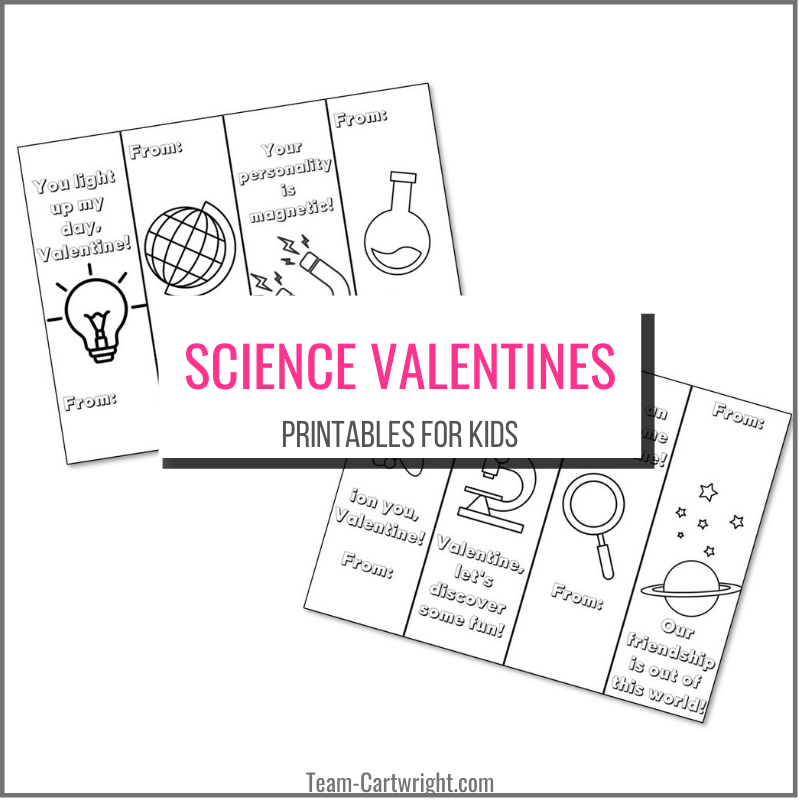 free valentine printables science bookmarks