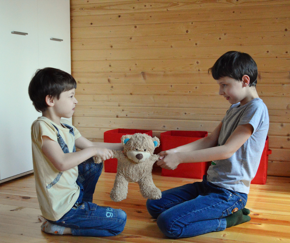 kids fighting over toy