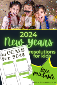 2024 New Year’s Resolutions Printable for Kids